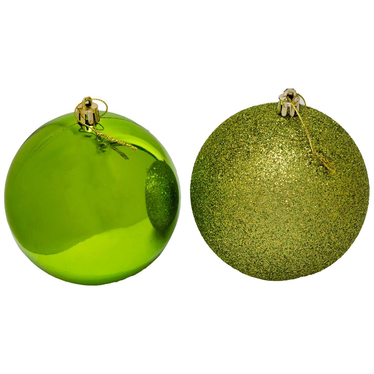 PROPLASTIC - Set de 6 esferas navideñas 10 cms color verde