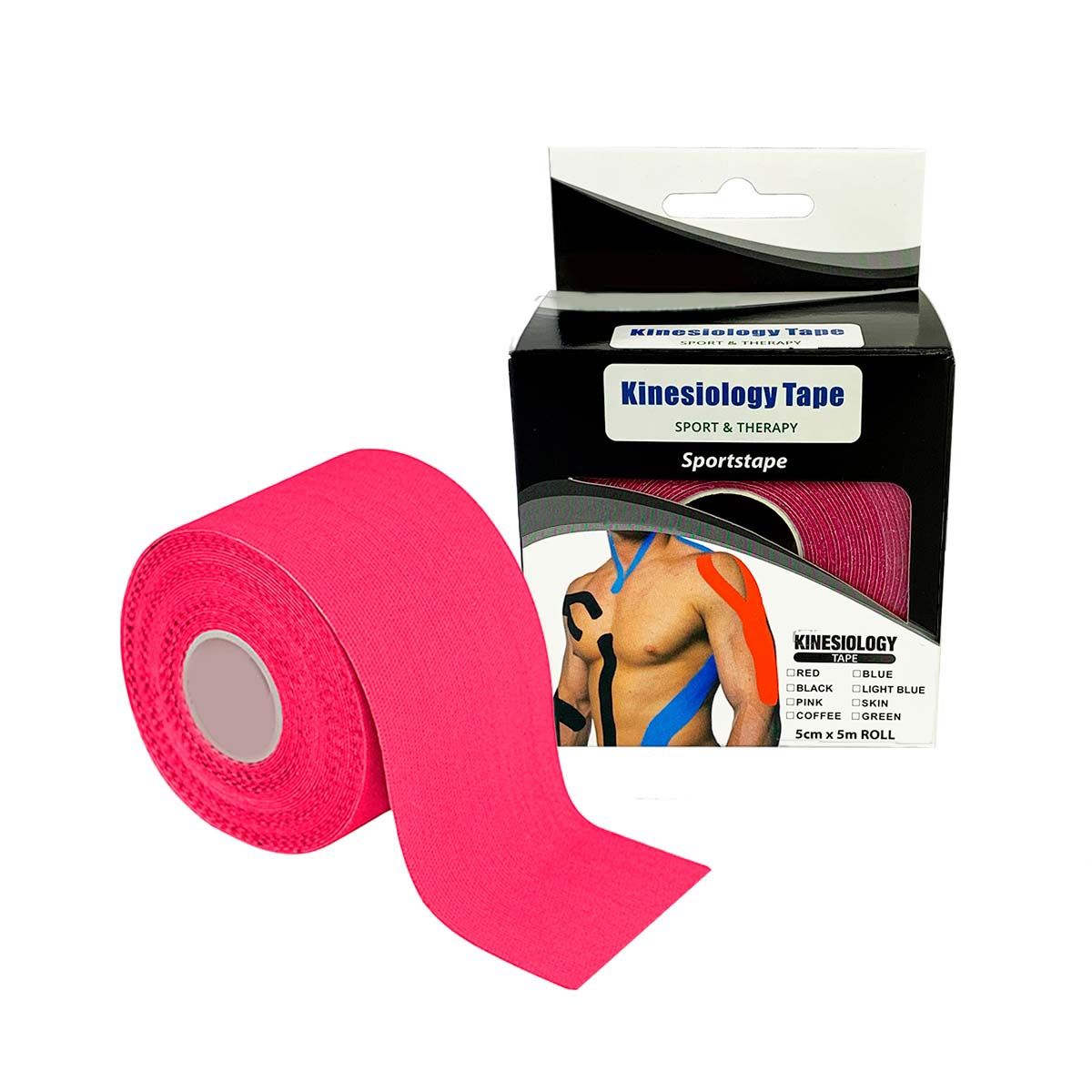 ONEDER - Venda Kinesiológica De 5 Cm X 5 Mts Cinta Tape Neuromuscular Fucsia