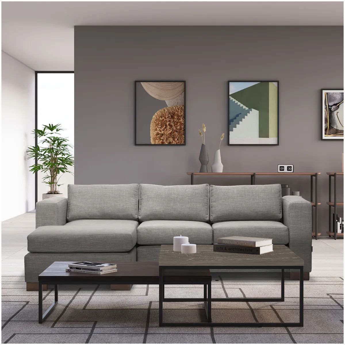 MEDULAR - Mesa de centro Duo Pietra black