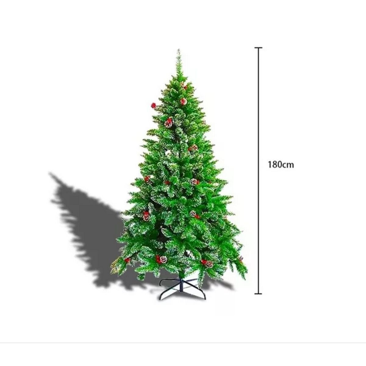 GENERICO - Arbol Navidad 1.80 Mts Frondosos con guindas