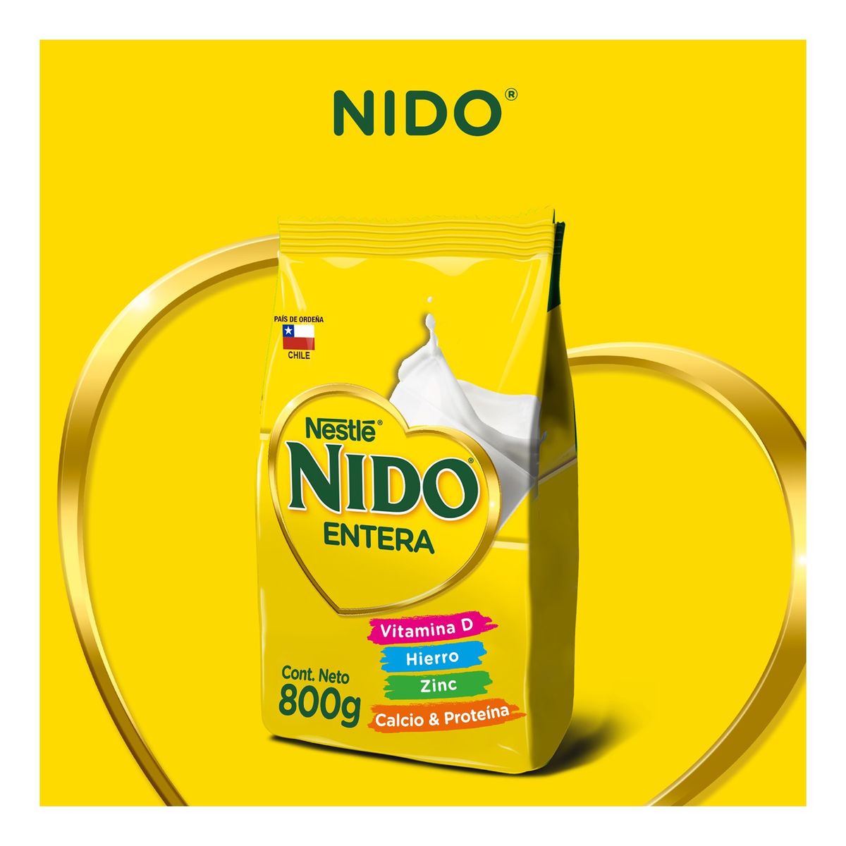 NIDO - Leche En Polvo Nido® Entera Bolsa 800g Pack X3