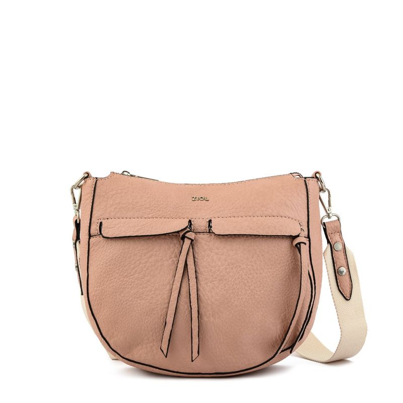 ZIOL - Cartera bandolera mediana edita rosa viejo