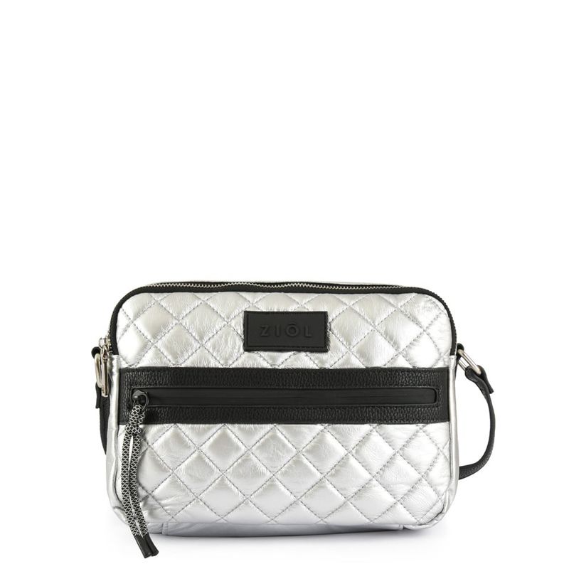ZIOL - Cartera bandolera mediana fisyta plateado