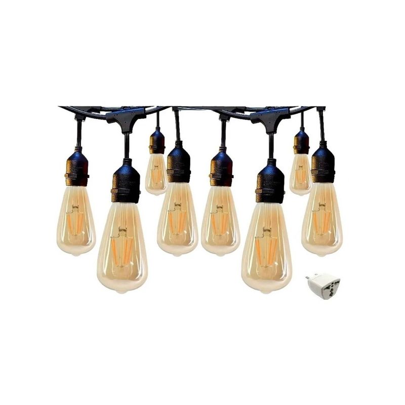 KMT TOOLS - Guirnalda Impermeable 10 Metros + 10 Ampolletas E27 Vintage