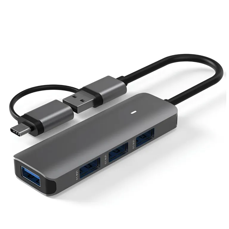 Hub USB 3.0 + Adaptador Type-C 5 Gbps TM-100543