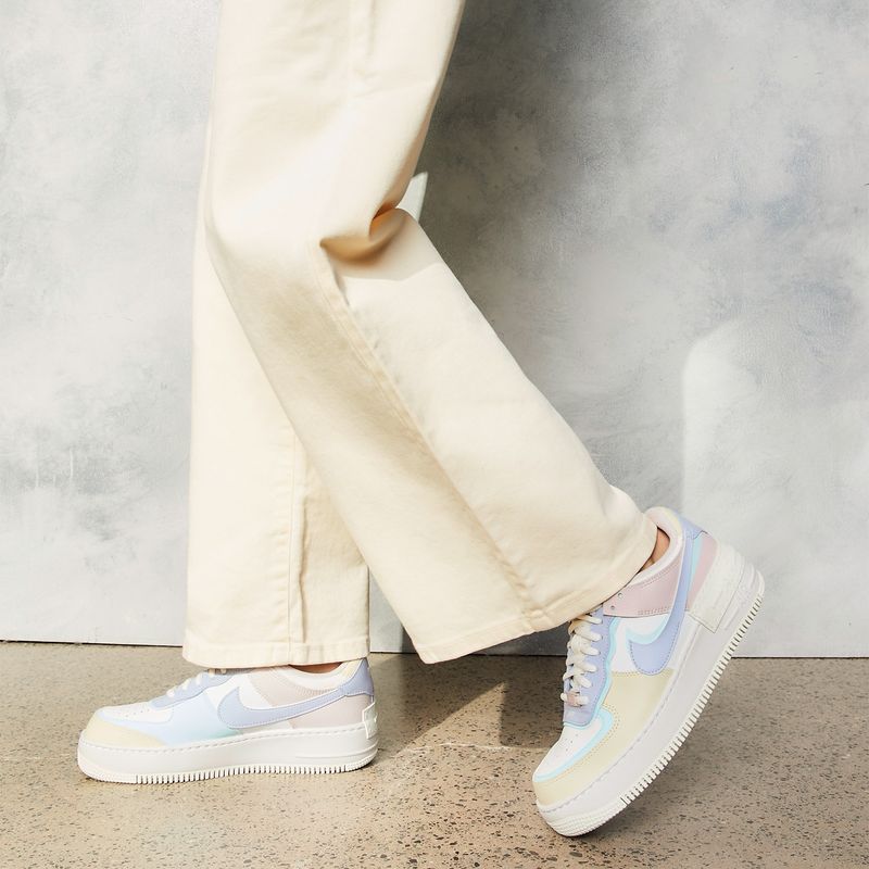 NIKE - Air Force 1 Shadow Zapatilla Urbana Mujer Cuero Blanco Nike