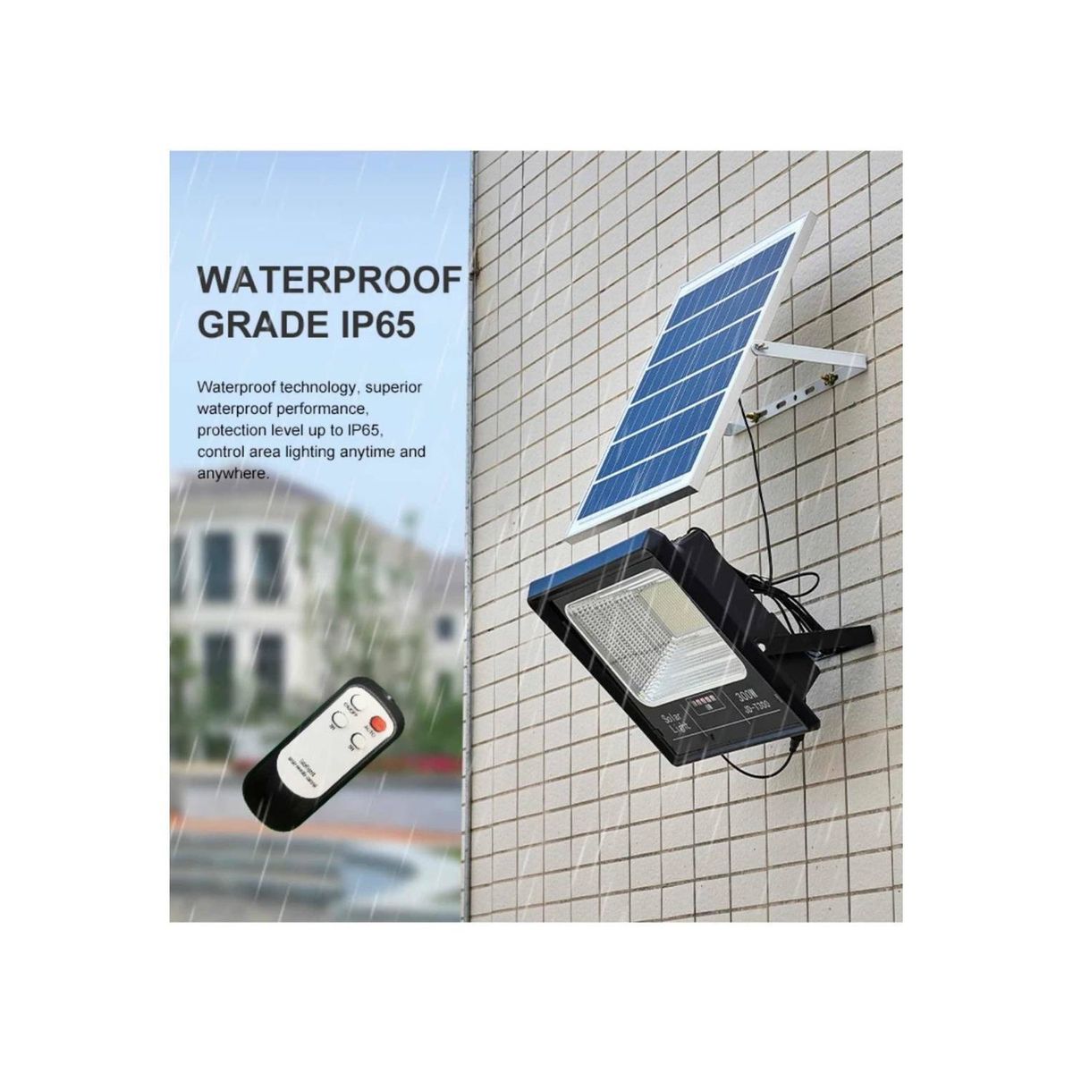 GENERICO - Foco Reflector Solar 200w Panel Independiente Exterior e Interior