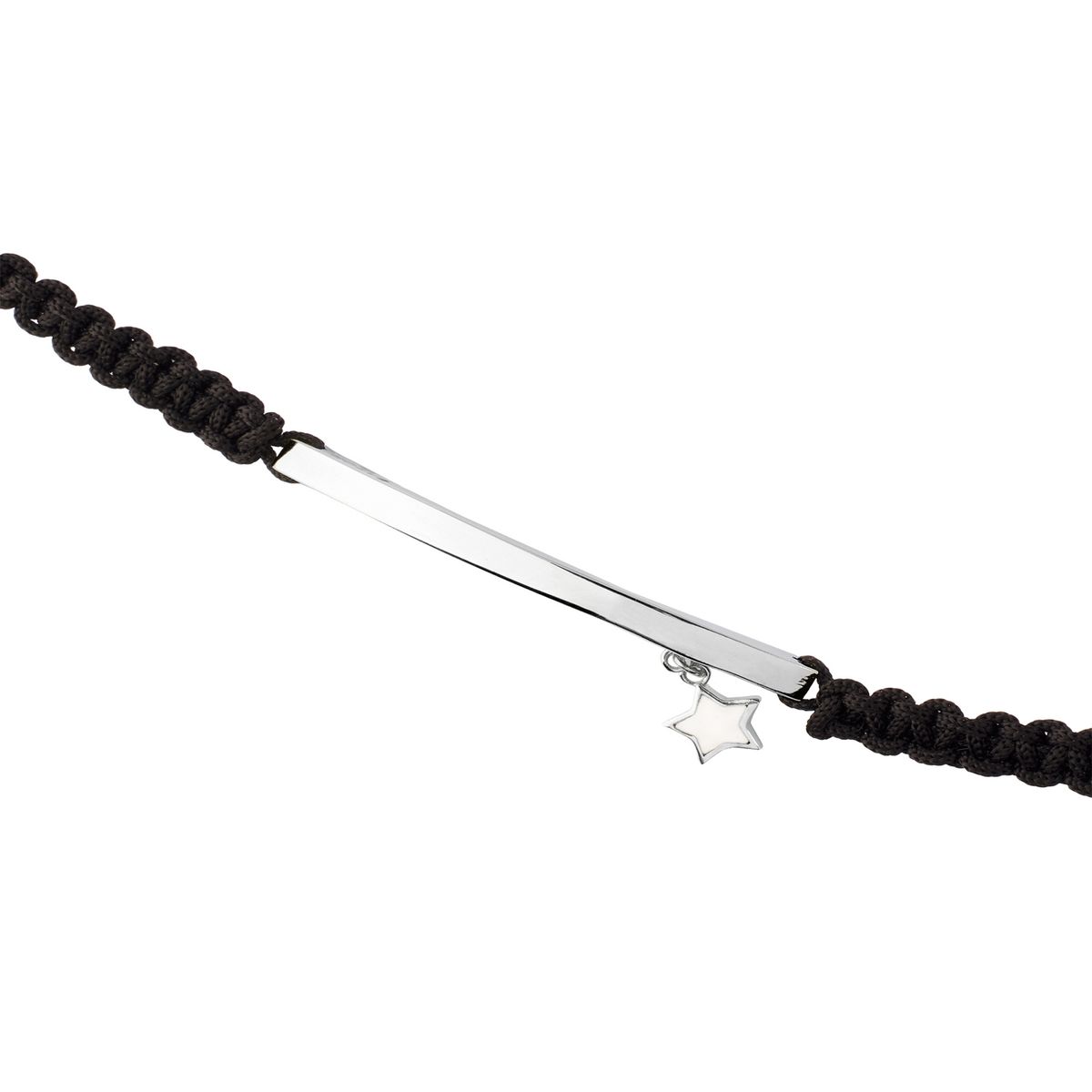 JB JOYAS BARON - Pulsera de Plata Esterlina 925 Placa Estrella Ajustable