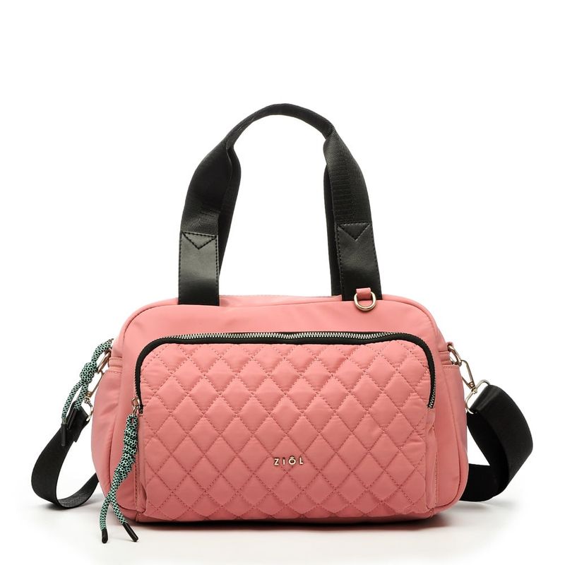 ZIOL - Cartera dos asas mediana luxor rosado