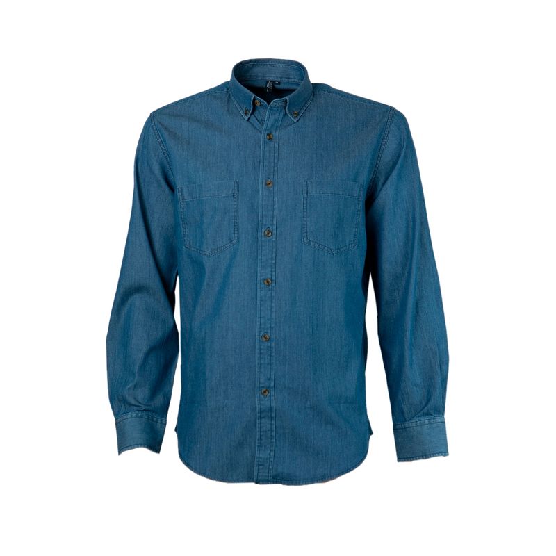 MIKE'S - Camisa Denim 2 Bolsillos Hombre M/l Mike`s MIKE'S_.
