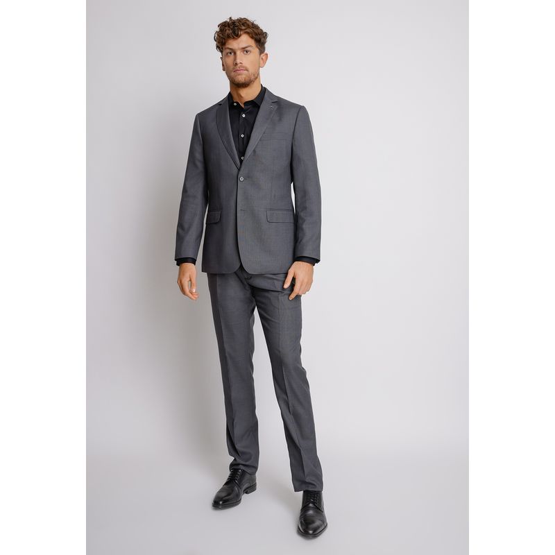 TRIAL - Traje hombre Formal Slim Fit Aniversario Poliéster Gris