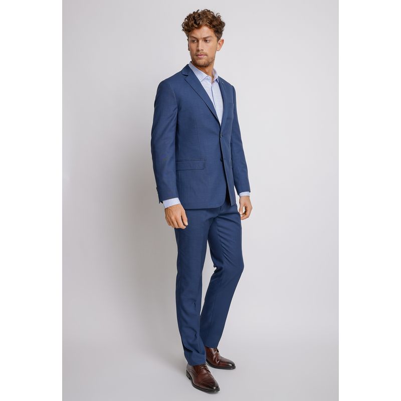 TRIAL - Traje hombre Formal Slim Fit Aniversario Poliéster Azul marino