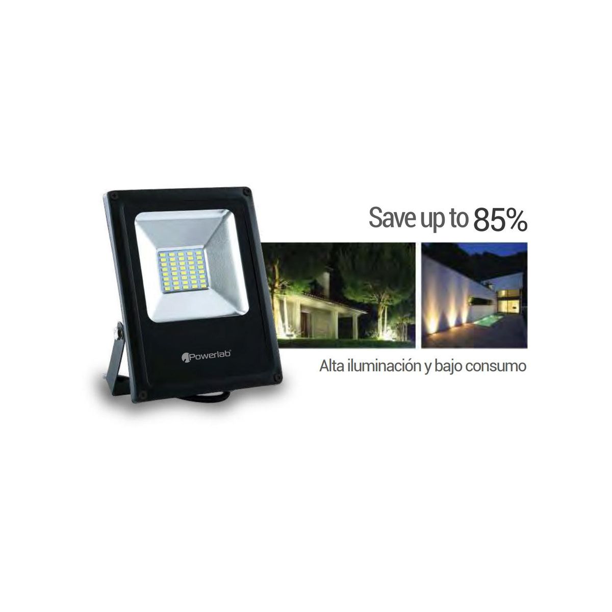 POWERLAB - Foco Reflector Led 20w Blanco Frio Exterior - SC