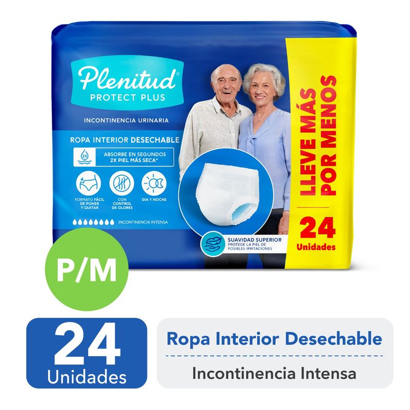 PLENITUD - Plenitud Protect Plus Ropa Interior P/M 24 un.