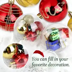 GENERICO - 6 Esferas Acrílico Navidad Esfera Acrilico Bola Navidad 10cm
