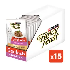 FANCY FEAST - Pack x15 Alimento húmedo Goulash Atún 85g