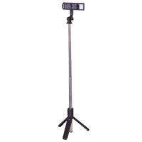 BASTON SELFIE TRIPODE EXTENSIBLE LUZ LED RECARGABLE OBTURADOR