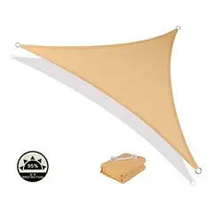BJ HOGAR - Toldo Vela Sombra Malla Anti UV Triangular 3x3x3m Beige