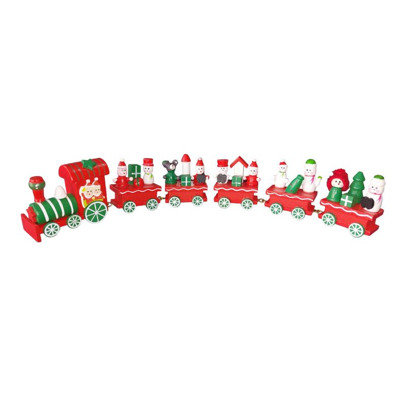GENERICO - TREN MADERA DECORACION NAVIDAD 32 CMS