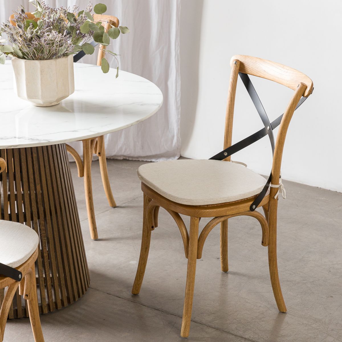 AMOBLE - Silla Veracruz Con Cojín Natural Sh Amoblé