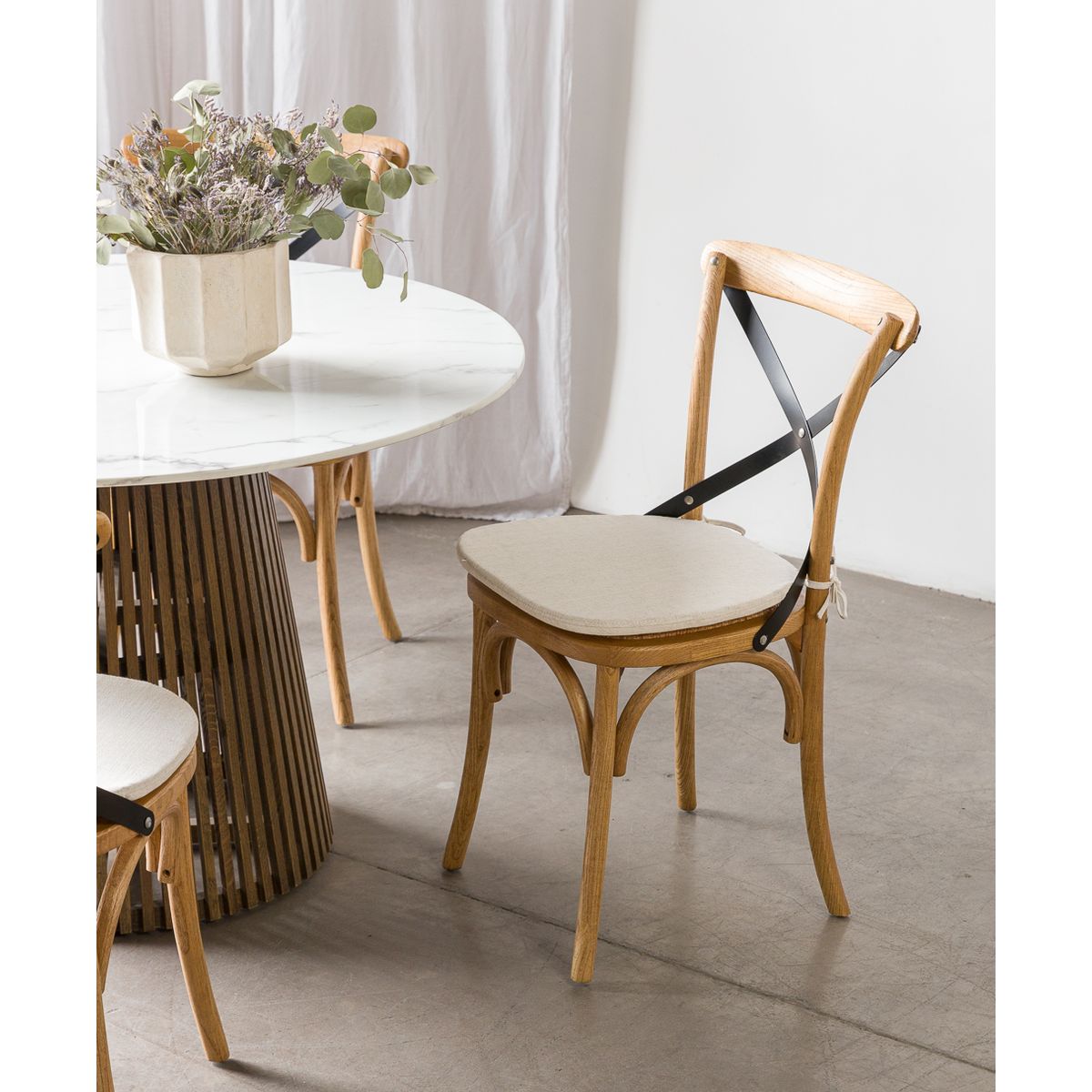 AMOBLE - Silla Veracruz Con Cojín Natural Sh Amoblé