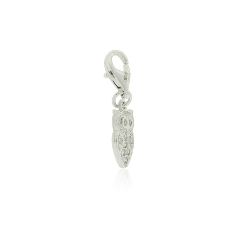 JB JOYAS BARON - Colgante de Plata Esterlina 925 Búho Circonita