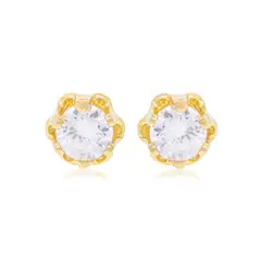 JB JOYAS BARON - Aros de Oro 18kt Circonita de 3mm con Seis grifas
