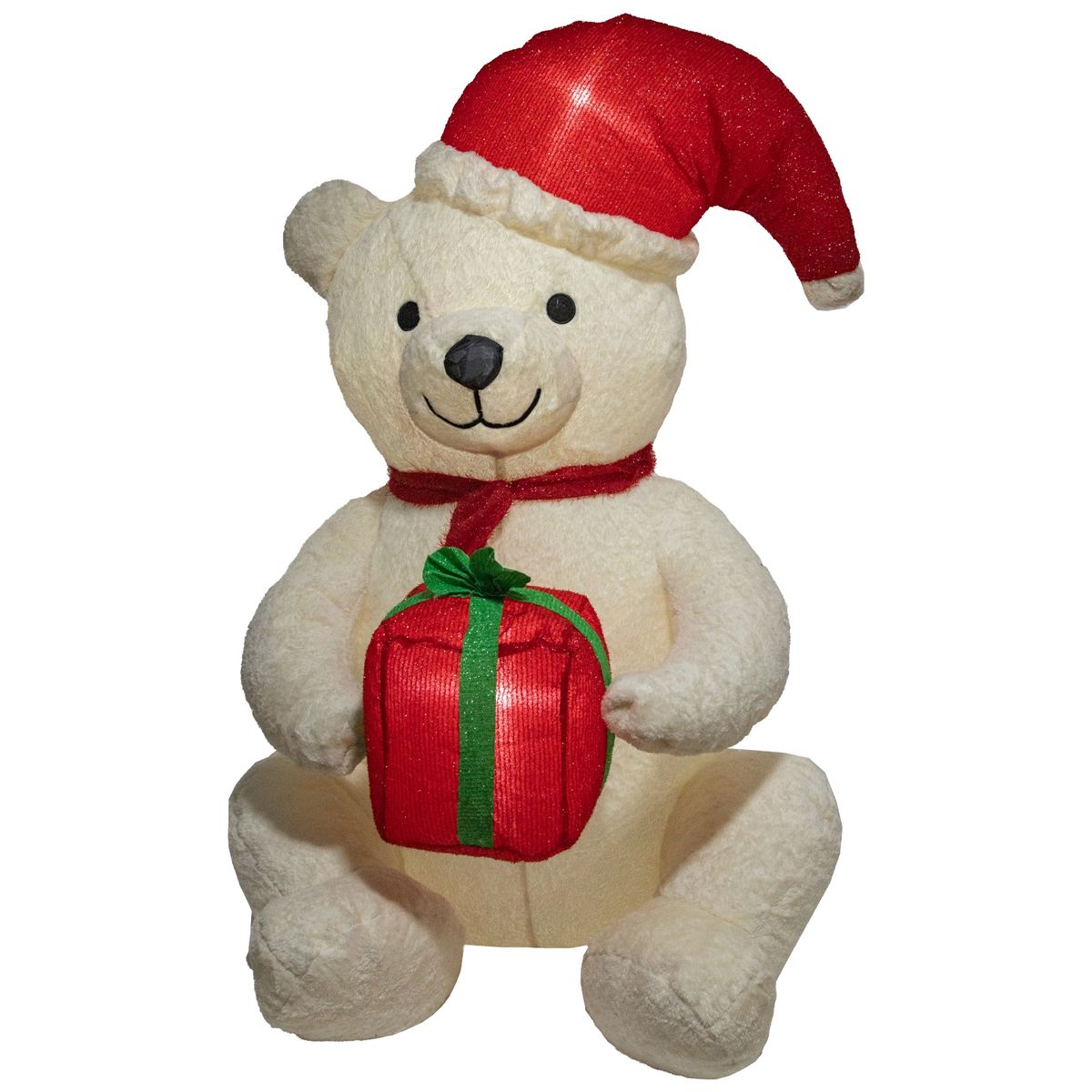 PROPLASTIC - Oso navideño inflable de 1,20 mts