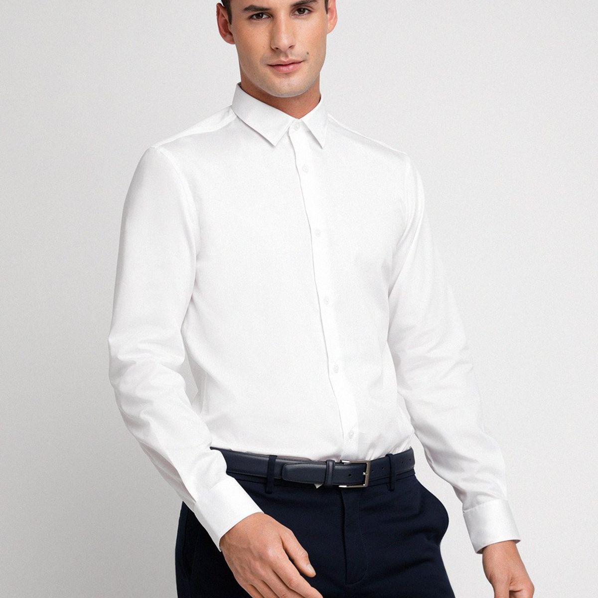 PERRY ELLIS - Camisa Formal Hombre Non Iron (No Se Plancha) Blanco