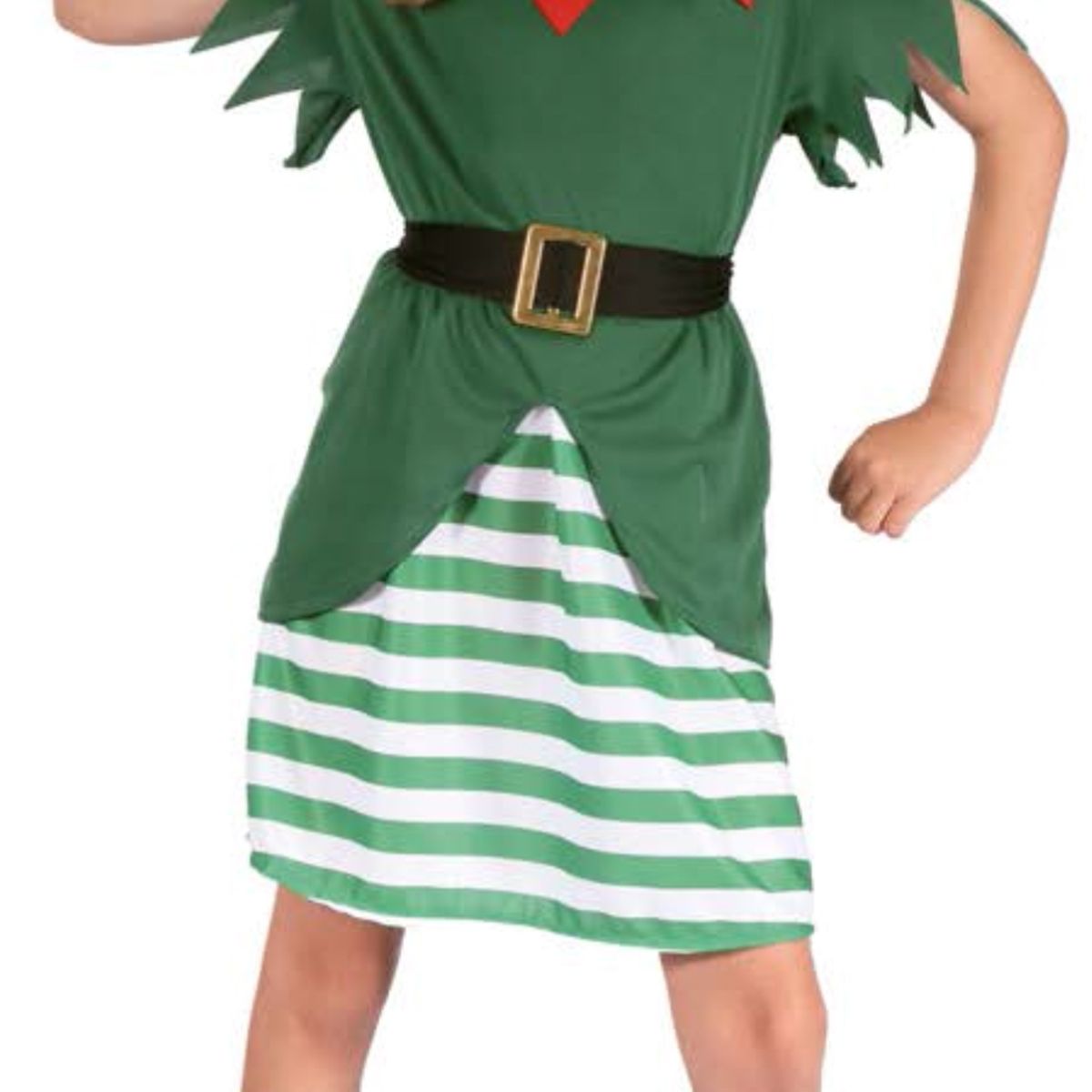 TODODISFRACESCHILE - Disfraz Duende Navidad NIÑA Talla 7 a 10 años