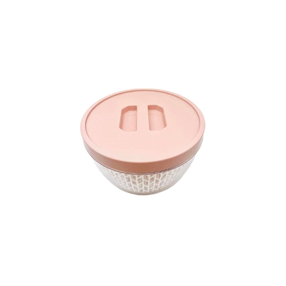 GENERICO - Bandeja Redonda Doble Capa Para Hogar Rosa 25x25x14cm