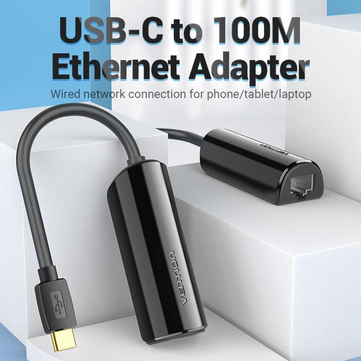 VENTION - Adaptador Ethernet Rj45 A Usb-c Para iPad Pro Air - Vention - Negro