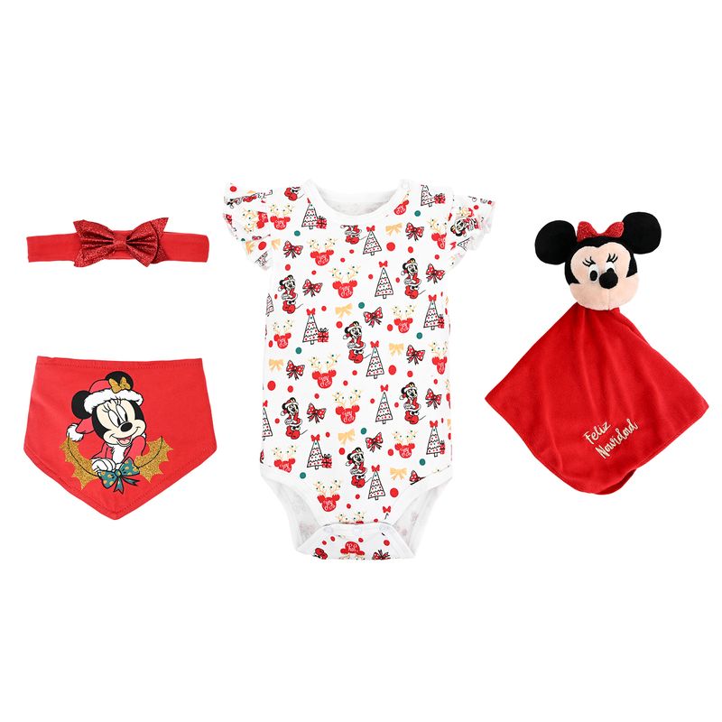BAMBINO - Set 4 Piezas Navidad Minnie Muerdago Niña