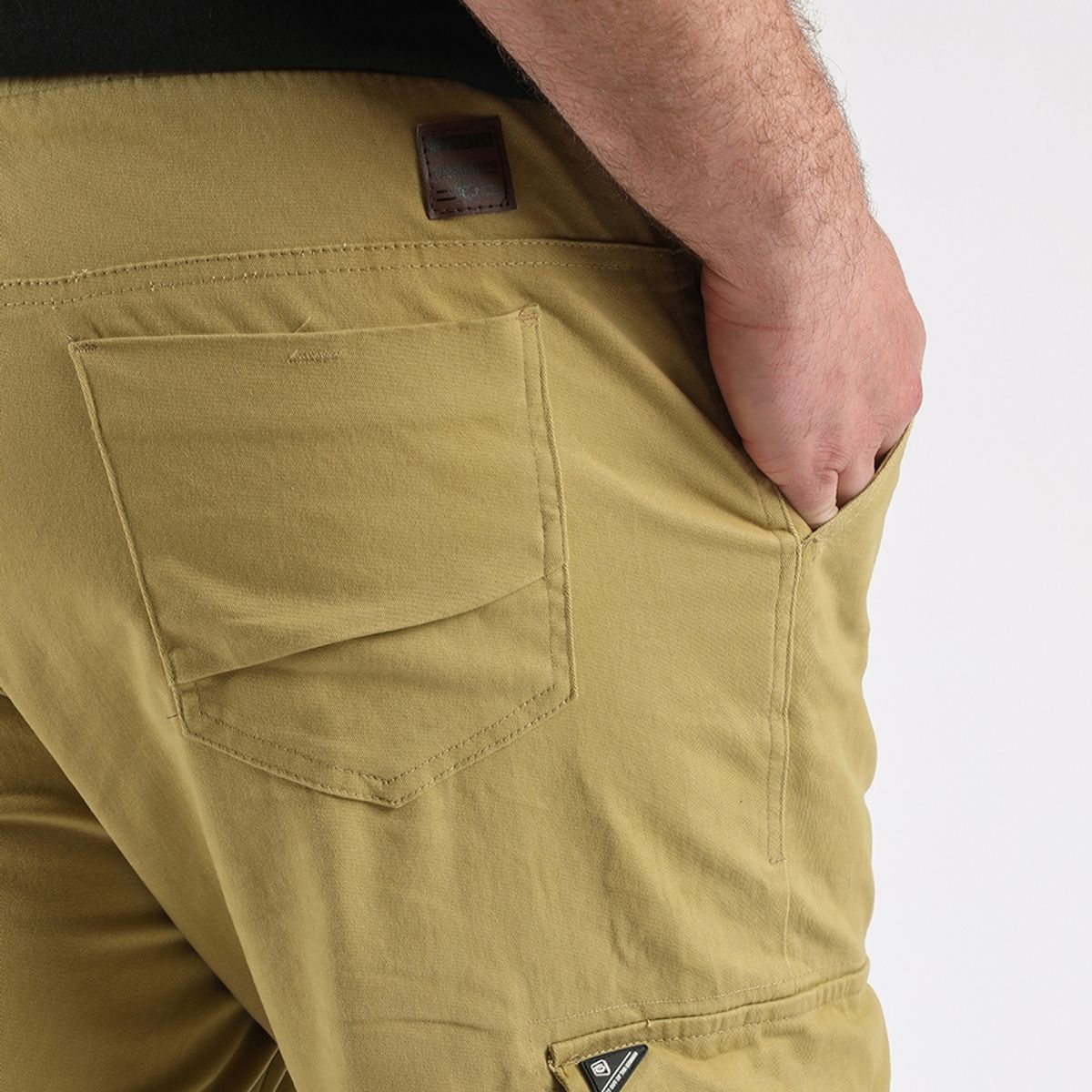 GANGSTER - Plus Pantalon Jogger Canvas Parachute Kaki Gangster