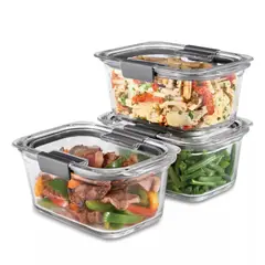 RUBBERMAID - Set de 3 Contenedores Herméticos Brilliance 1x473