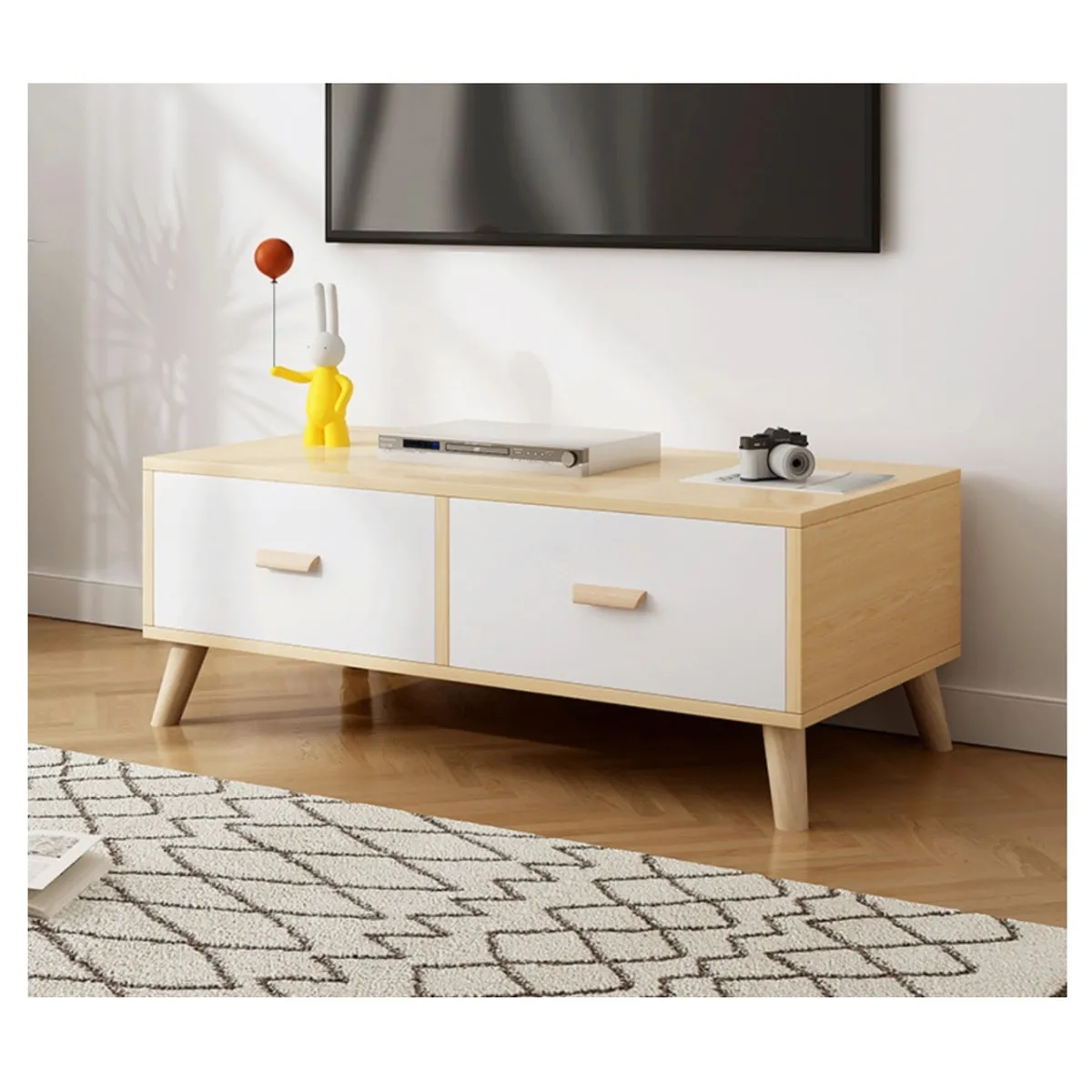 HOMER DESIGN - Rack Tv 100x30x40cm 2 Tiras Hecho Por Melamina Homer Design