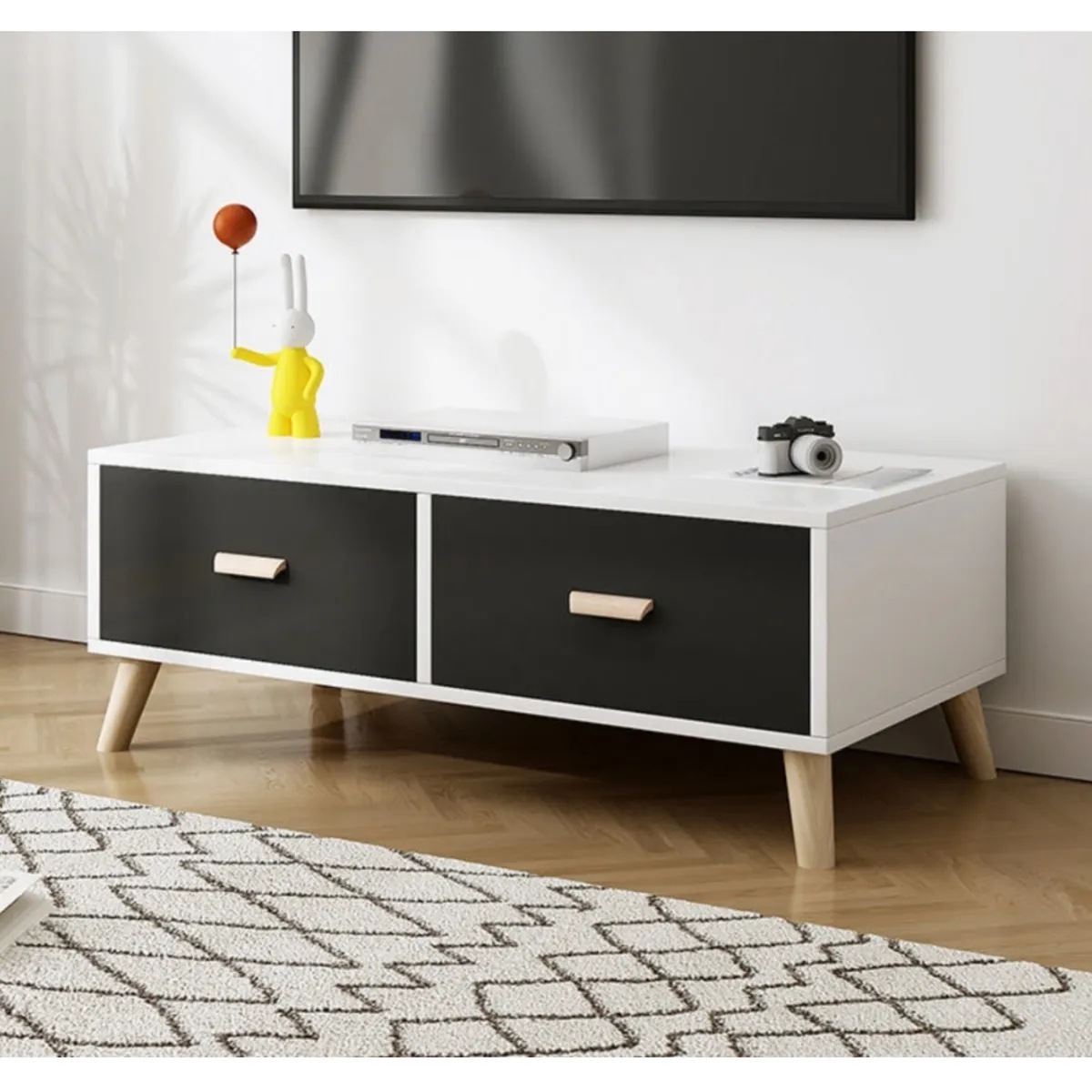 HOMER DESIGN - Rack Tv 100x30x40cm 2 Tiras Hecho Por Melamina Homer Design