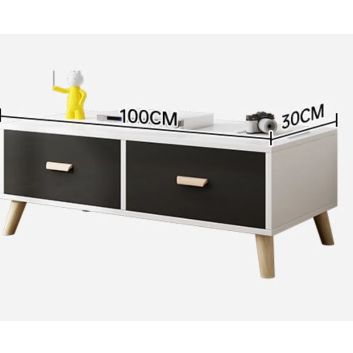 HOMER DESIGN - Rack Tv 100x30x40cm 2 Tiras Hecho Por Melamina Homer Design