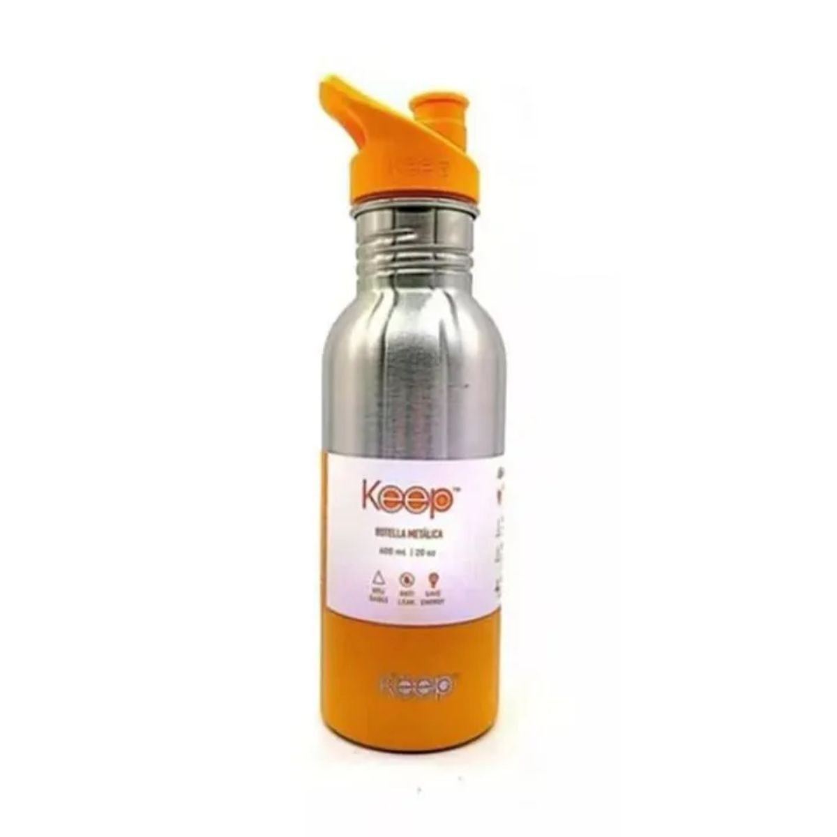 KEEP - Botella Metalica 600ml Keep Naranja