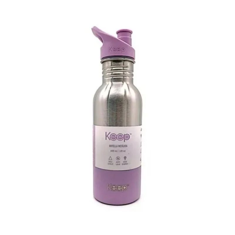 KEEP - Botella Metalica 600ml Keep Morado