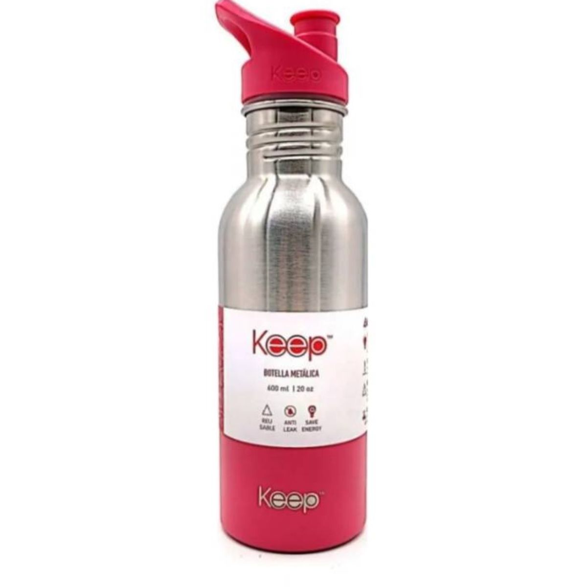 KEEP - Botella Metalica 600ml Keep FUCSIA