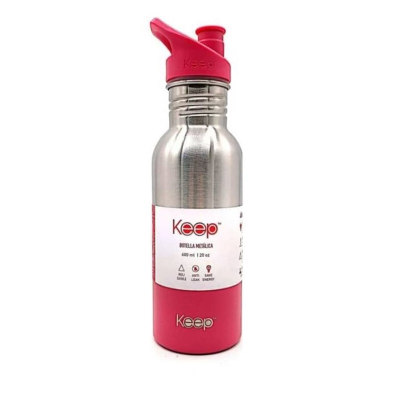 KEEP - Botella Metalica 600ml Keep FUCSIA