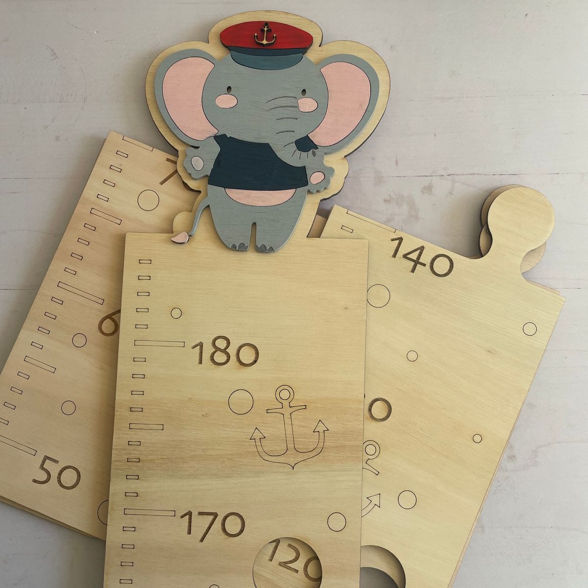 GENERICO - Medidor de Altura para pared diseño elefante