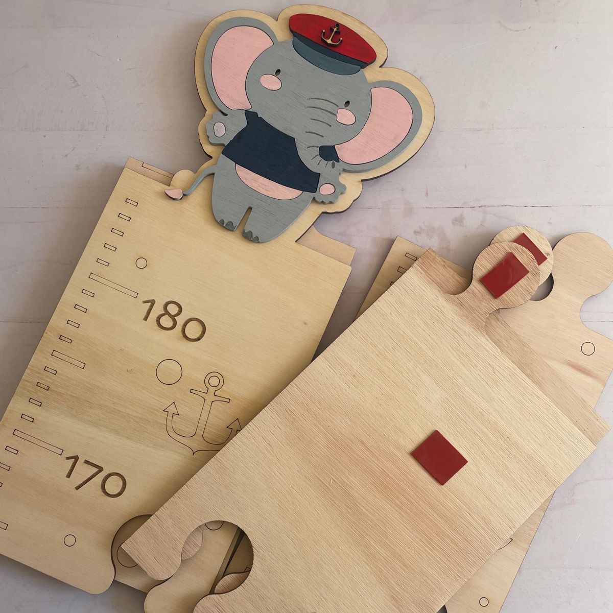 GENERICO - Medidor de Altura para pared diseño elefante