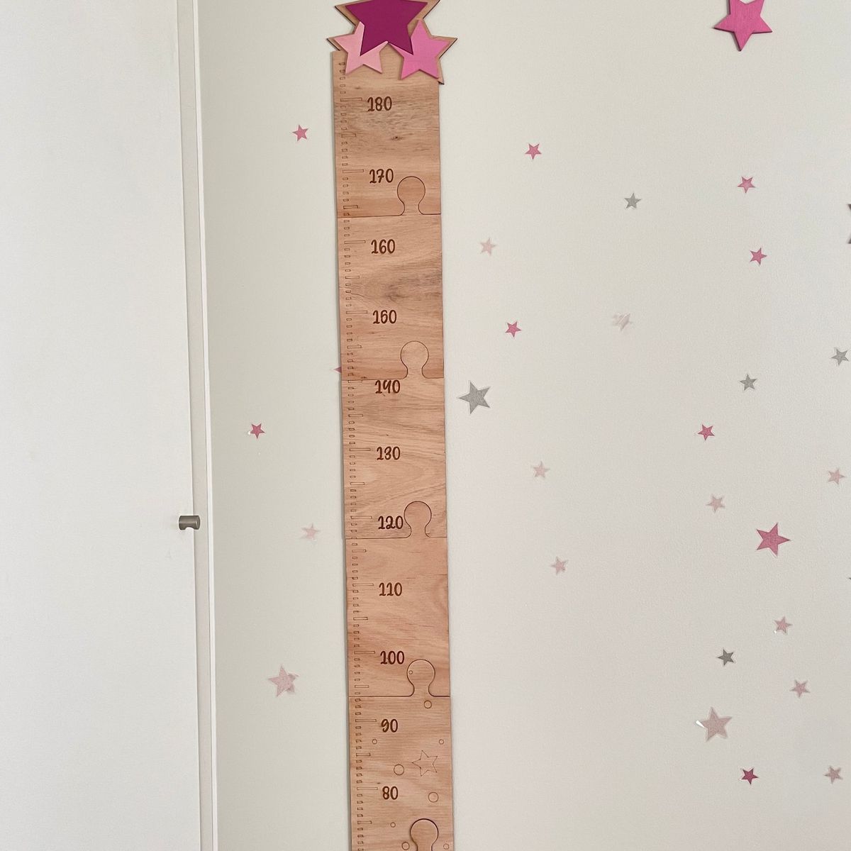 GENERICO - Medidor de Altura para pared diseño estrellas