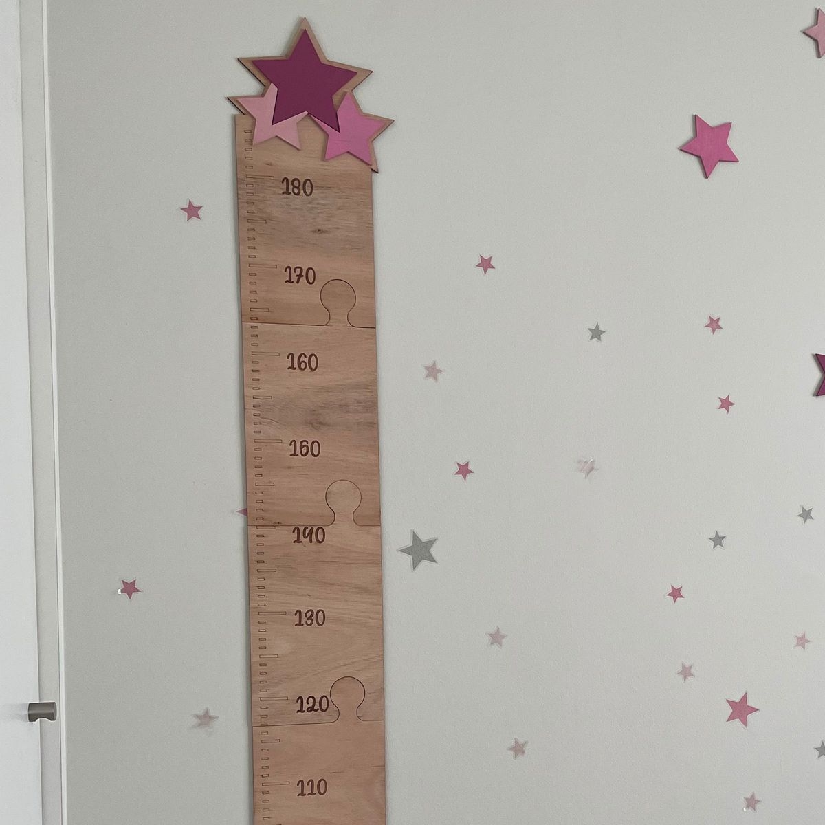 GENERICO - Medidor de Altura para pared diseño estrellas