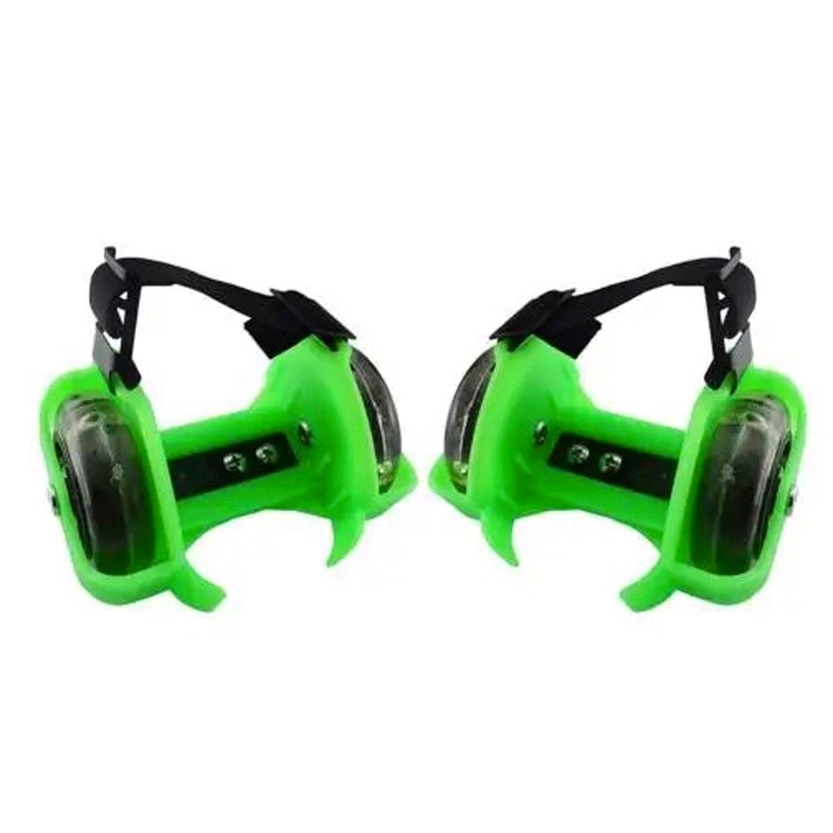 GENERICO - Patín Ajustable Patines Luces Led Para Zapatillas verde