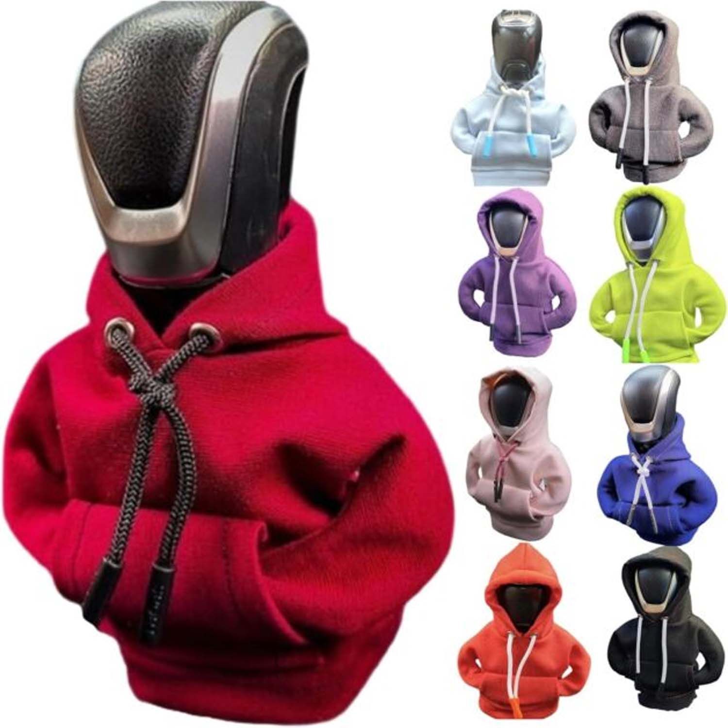 Pomos Para Palanca De Coche Funda Con Capucha Para Palanca De Cambios De Coche, Bonita Sudadera, Cubierta De Perilla De Palanca De Cambios, Decoración De Manija, Se Adapta A Cambio De Coche