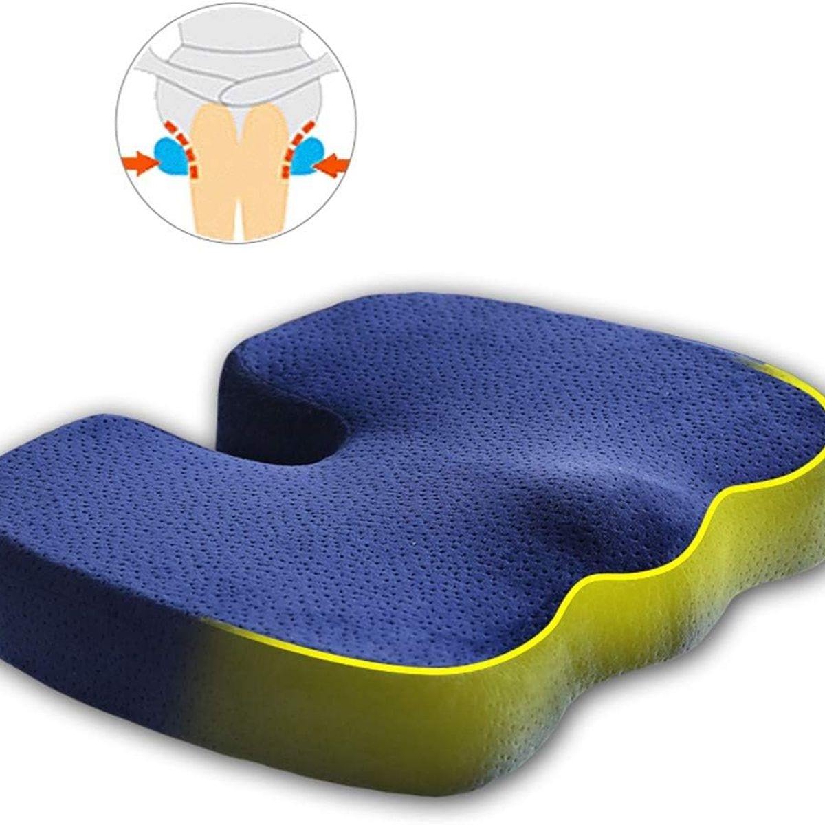 KUANGYE - Cojin Lumbar Ergonomico Y Asiento Ergonomico Para Sillas Kit