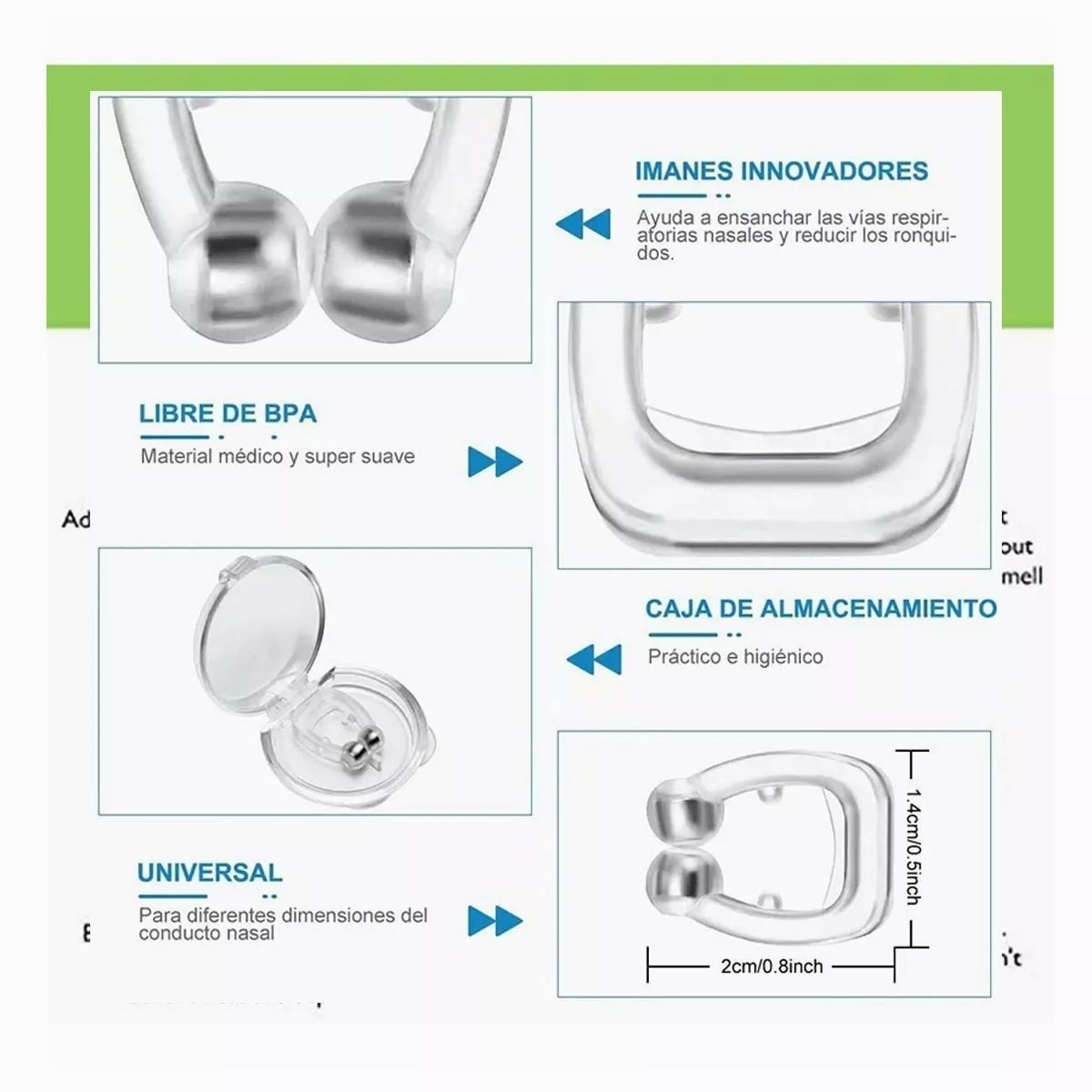 KUANGYE - Set De Productos Anti Ronquidos De Silicona 12 Pack